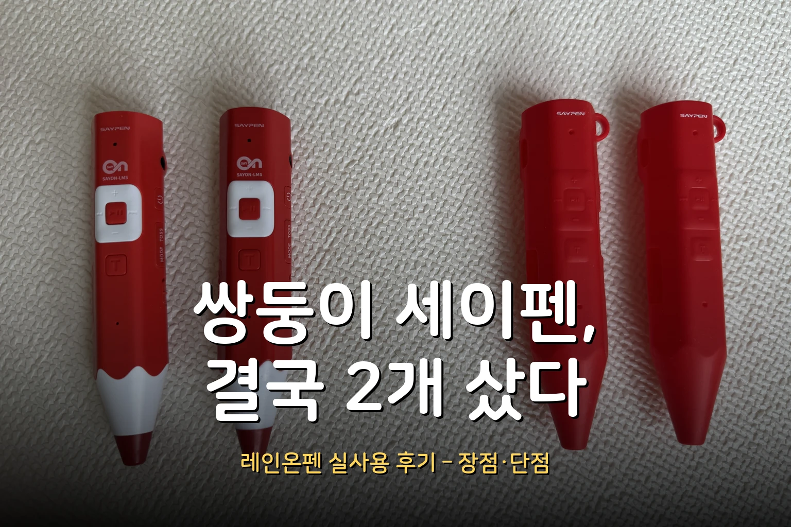 쌍둥이 세이펜, 하나로 될 줄 알았는데 2개 샀다 – 레인온펜 실사용 후기 (장점·단점)