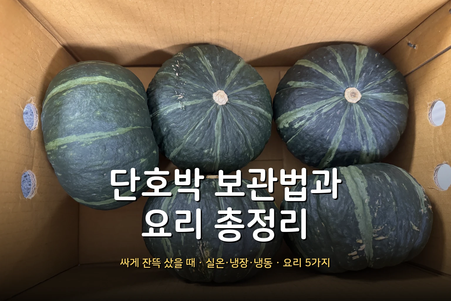 단호박 보관법과 요리 총정리 – 싸게 잔뜩 샀을 때 (실온·냉장·냉동, 안전하게 자르는 법)