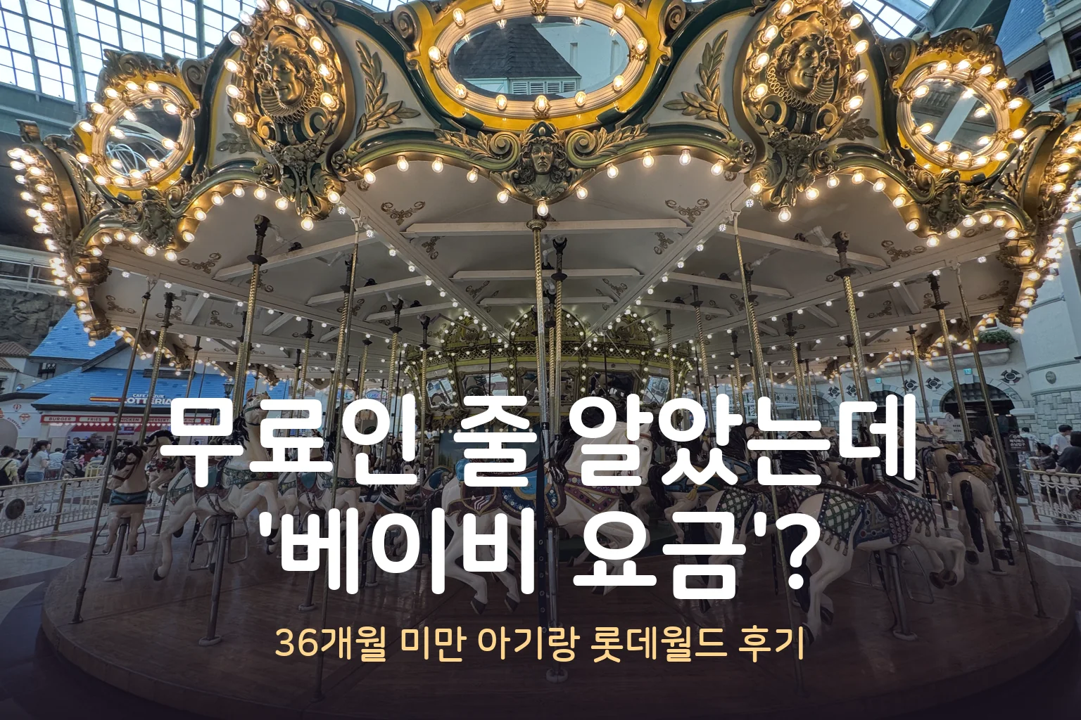 롯데월드 36개월 미만 무료? 아기랑 갔다 '베이비 요금'에 당황한 후기 (웨건·주차·탈 수 있는 놀이기구)
