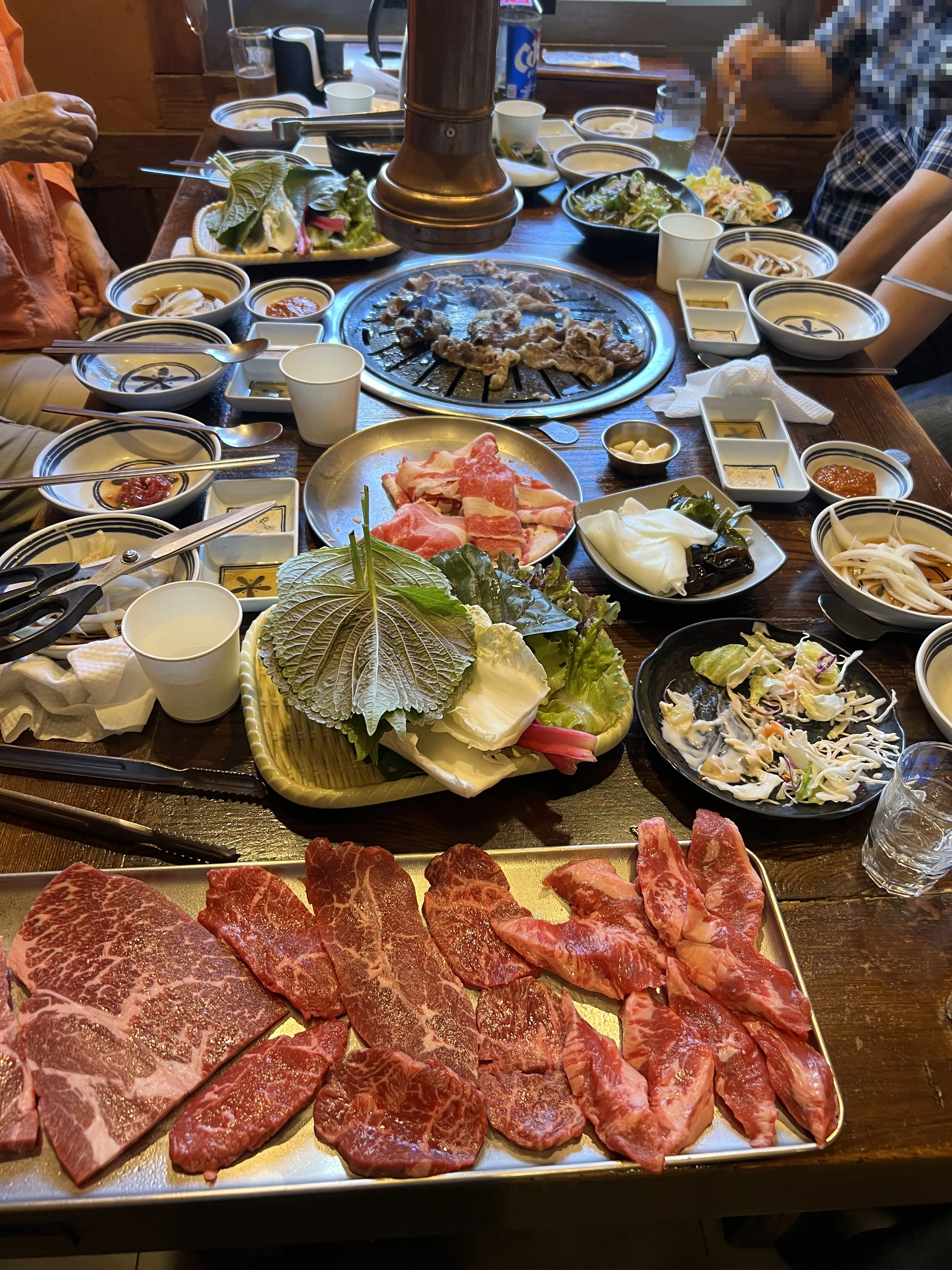 푸짐한 고기 상차림