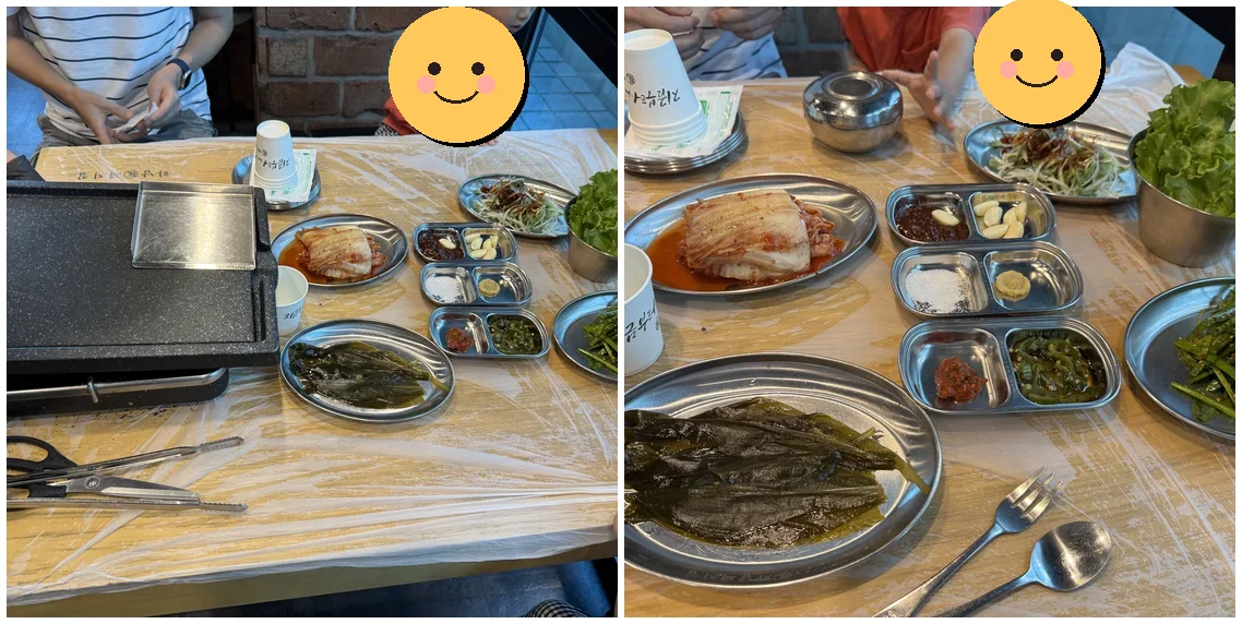 테이블 세팅 – 반찬 구성